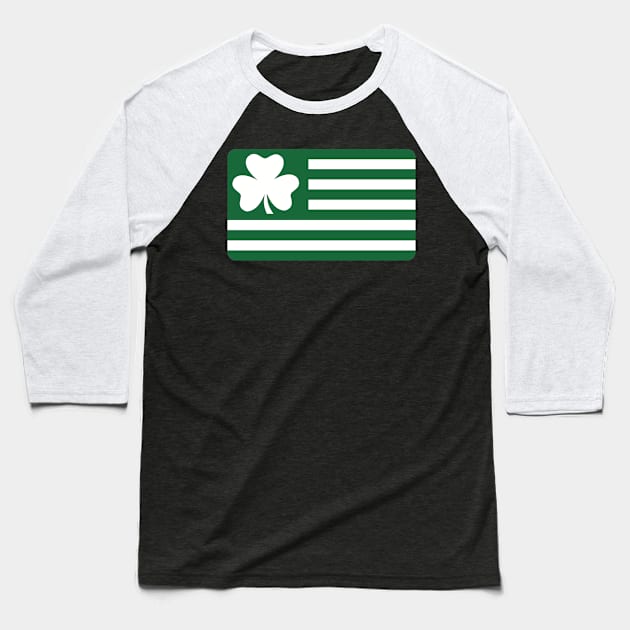 Irish Shamrock flag Baseball T-Shirt by Designzz